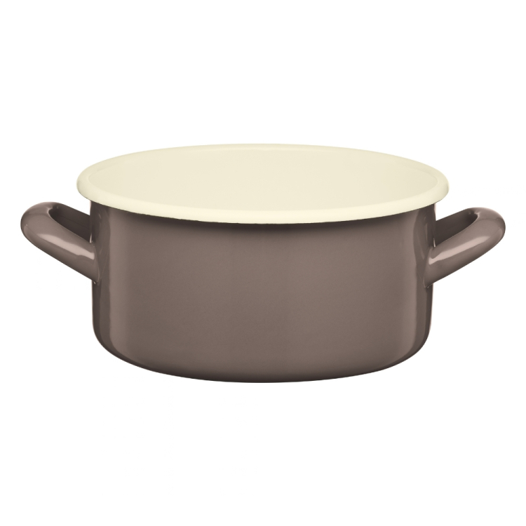 Rondel emaliowany gładki GORDON 18cm brąz